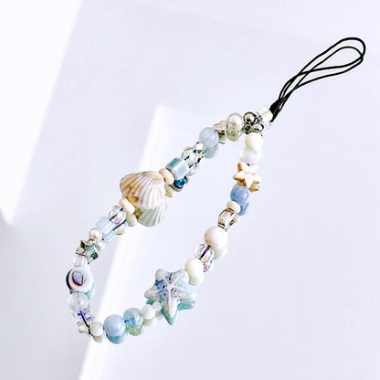 Beaded Camera Wrist Strap Cute Digital Camera Charm Lanyard Phone Charms Strap Beaded Camera Chain for Phone Bag Keychain