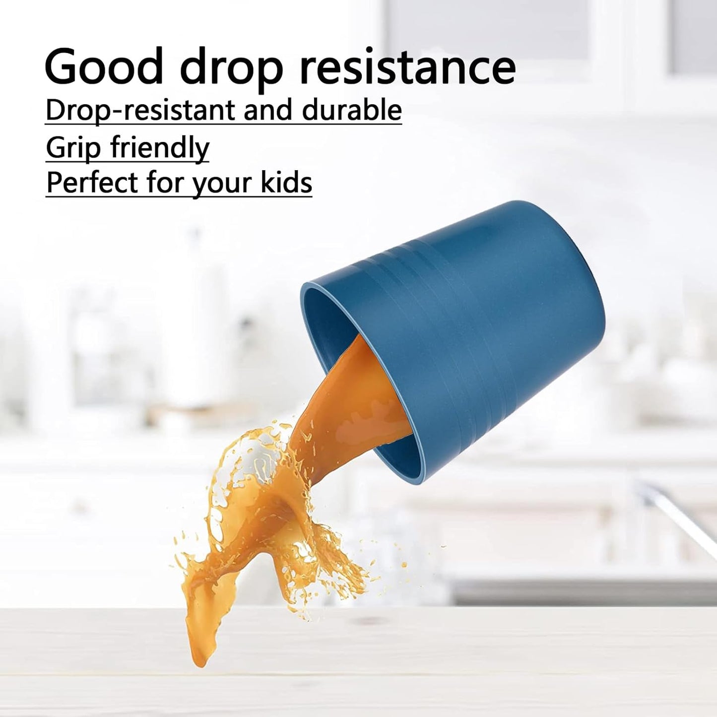 8 Ounce Small Tumbler Cups,Unbreakable Drinking Cups Microwave and Dishwasher Safe BPA Free Small Reusable Cup for Water, Milk, Juice, Soda and More【Set of 8】