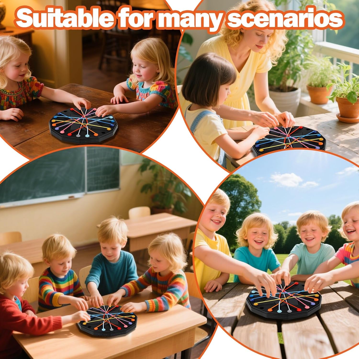 Updated Version Brainy Knots Game,Puzzle New Board Games 2025 Safe and Sturdy for Travel Party Activities Rope Challenge,2 Player Fun Educational Family Board Games for Kids and Adults