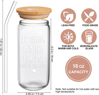 Birthday Gifts for Women Best Friends, Sisters Gifts from Sister, Friendship Gift for Women, Unique Birthday Gift for Friends Female Sister BFF, Bestie - 18 Oz Can Glass