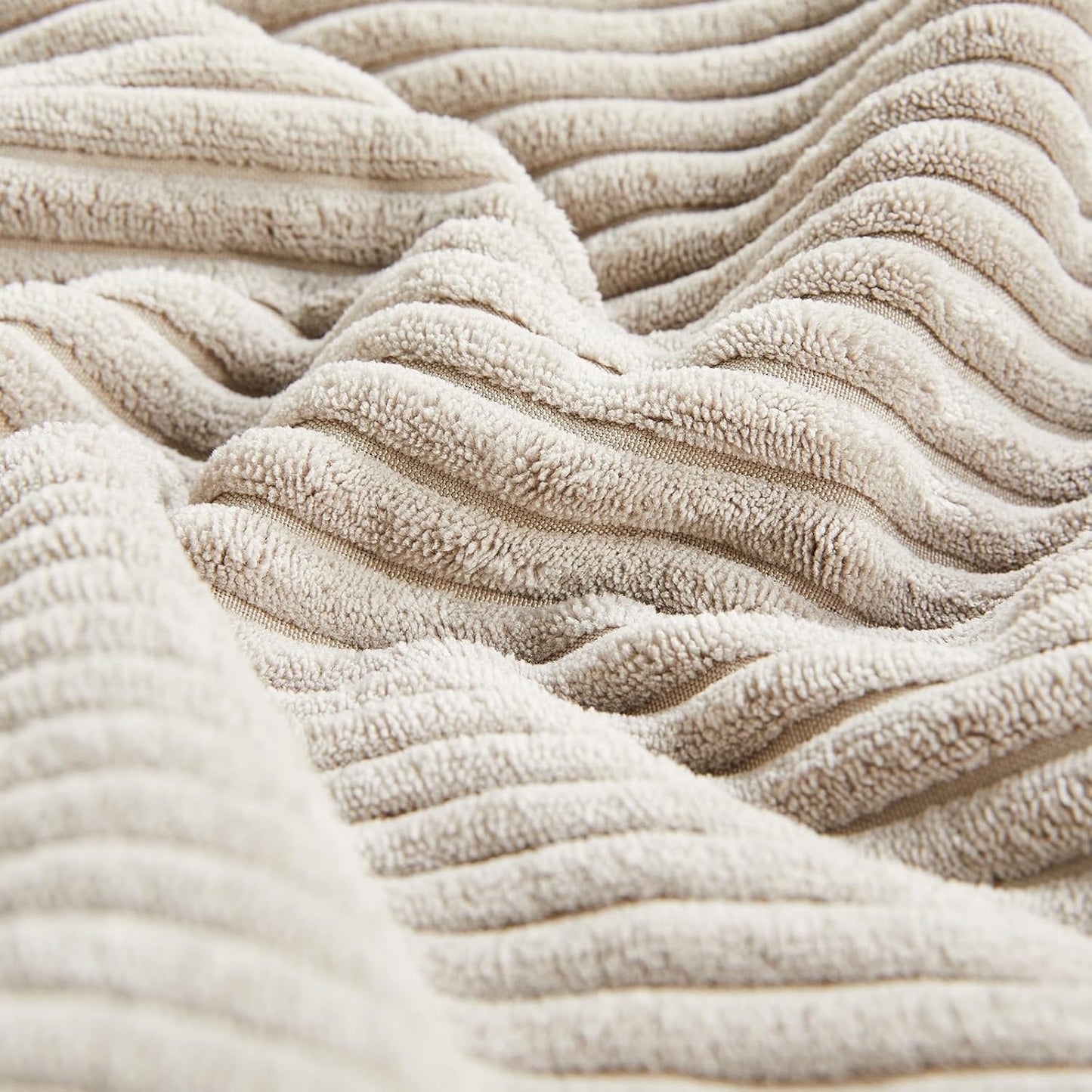 2 Packs Neutral Taupe Decorative Throw Pillow Covers 18X18 Inch for Living Room Couch Sofa, Rustic Farmhouse Boho Home Decor, Soft Corss Corduroy Patchwork Textured Square Cushion Case 45Cm