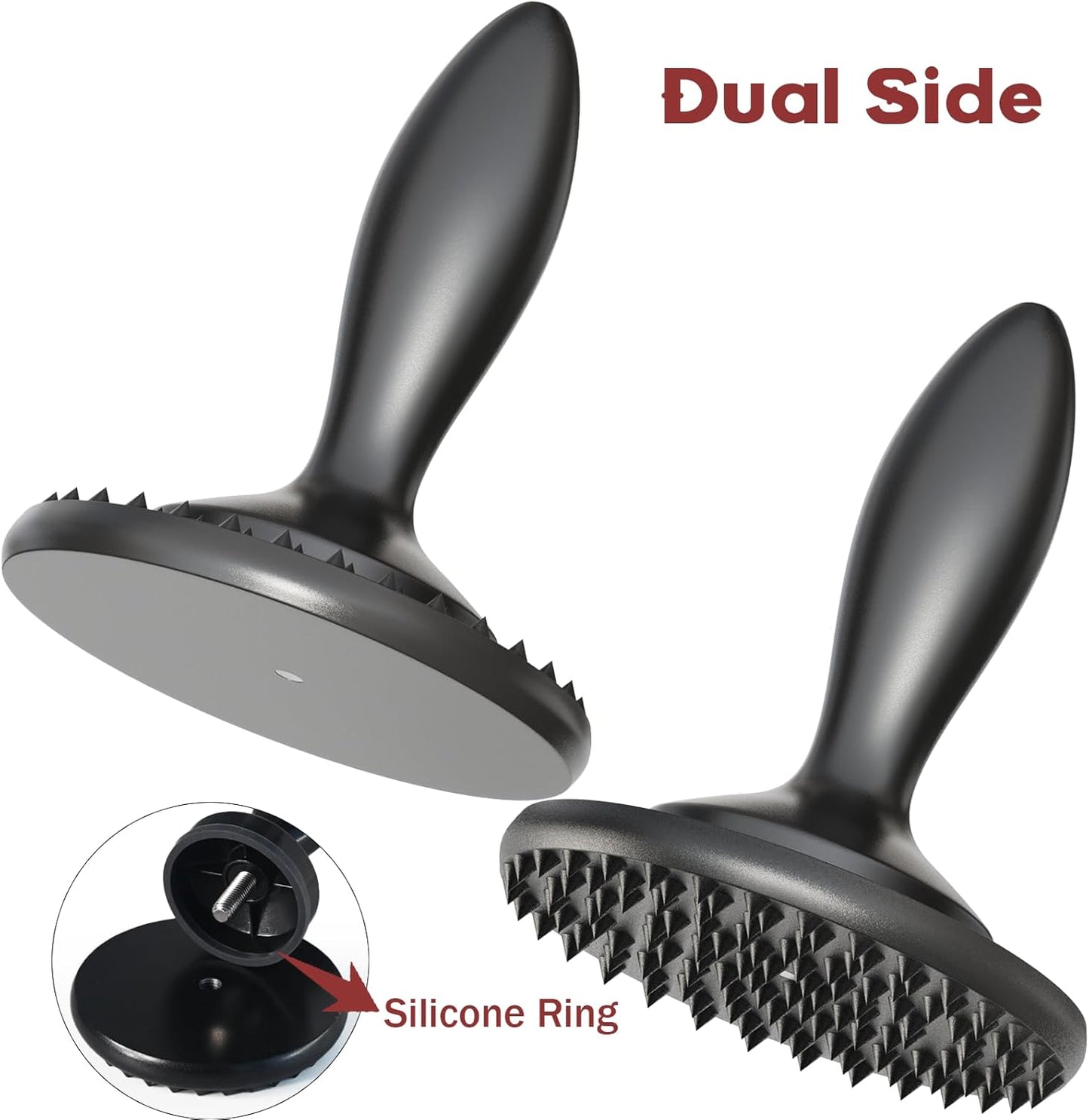 3 in 1 Meat Tenderizer Tool - Meat Mallet, Dual-Sided Kitchen Pounder for Tenderizing Steak, Chicken Cutlet