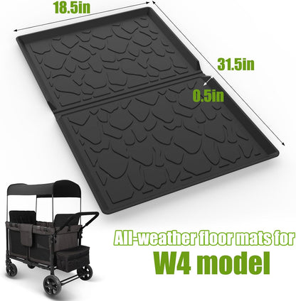 Silicone Mat for Wonderfold Wagon W4,Luxe Accessories for Wonderfold Stroller to Protect Wagon from Sand, Dirt, and Water,Easy Clean