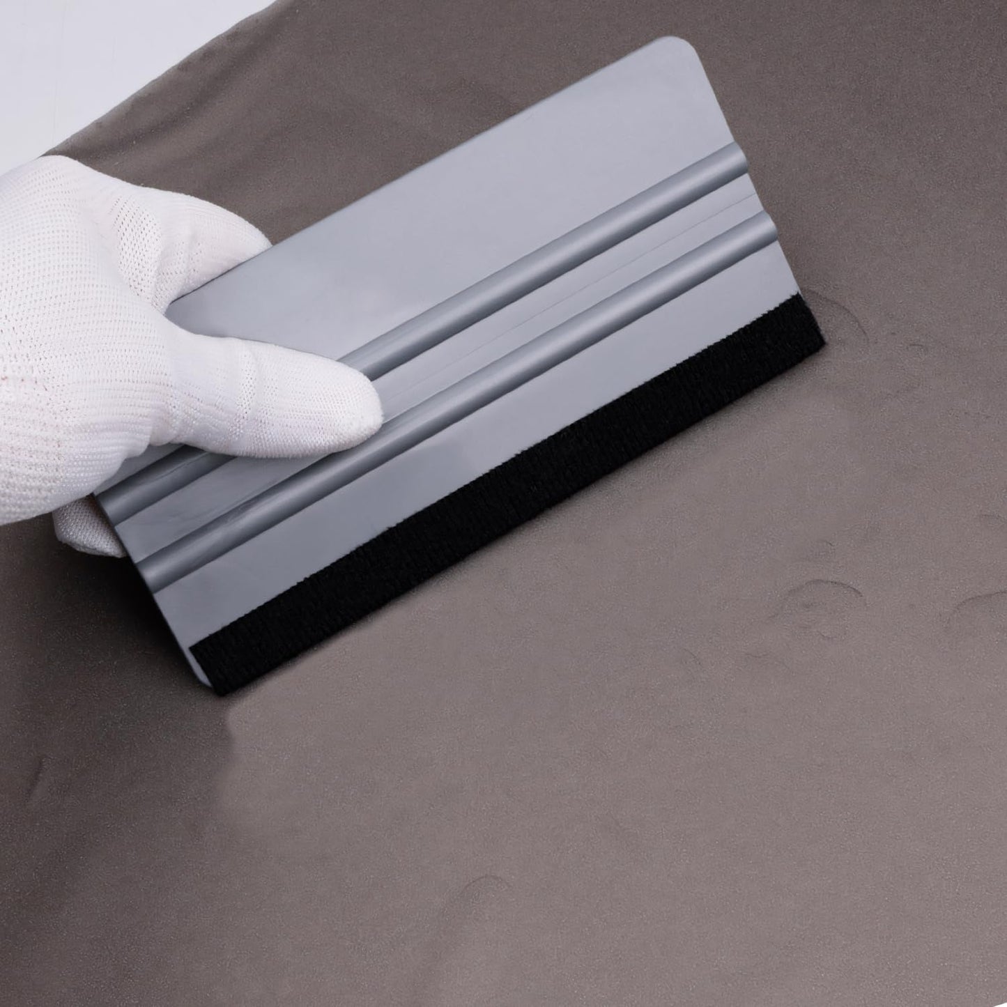 Window Felt Squeegee Tool, Vinyl Scraper for Window Privacy Film, Wallpaper and Car Glass, Tint Squeegee Installation Tool Protection Scratches Film Soothing, 5.9 * 3.1 Inch, Grey
