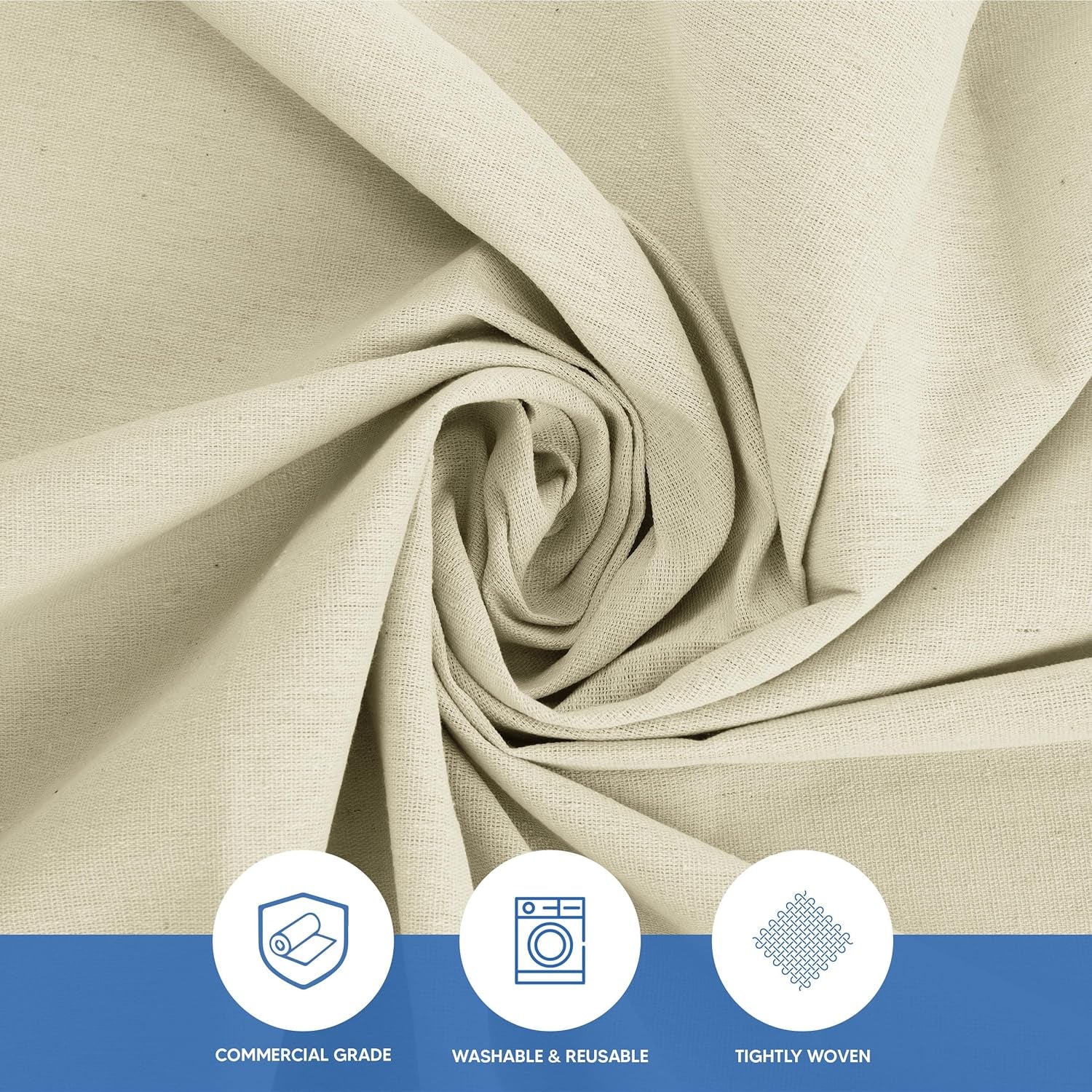 Drop Cloth for Painting (9X12 Ft, 1 Pack) Washable and Reusable Canvas Fabric for Furniture & Floor Protection Highly Absorbent Paint Cover - Duck Dropcloth for Outdoor and Indoor Use