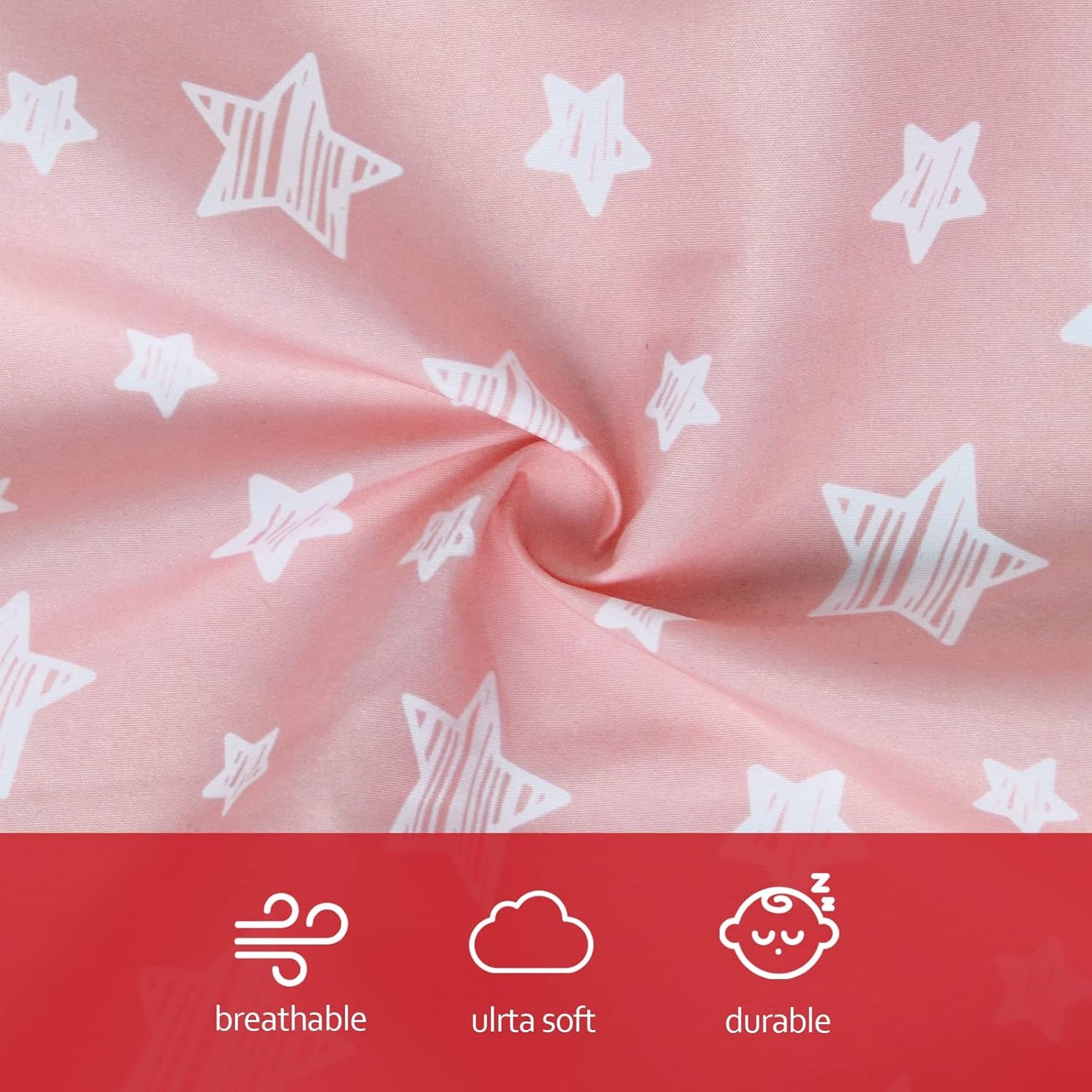 2 Pack Nursing Pillow Cover Grey and Navy for Infant, Snug Fits Boppy Nursing Pillows, Breastfeeding Nursing Pillow Slipcovers Super Soft, for Breastfeeding Moms, Pink & Gray Star