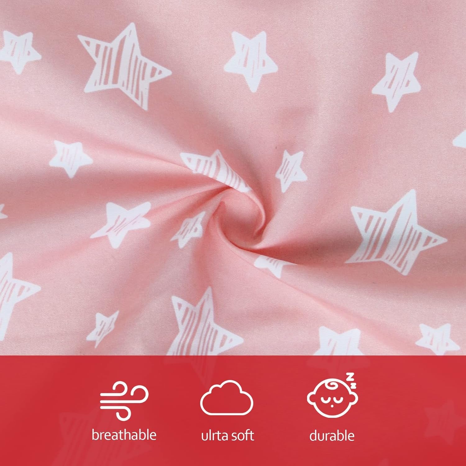 2 Pack Nursing Pillow Cover Grey and Navy for Infant, Snug Fits Boppy Nursing Pillows, Breastfeeding Nursing Pillow Slipcovers Super Soft, for Breastfeeding Moms, Pink & Gray Star