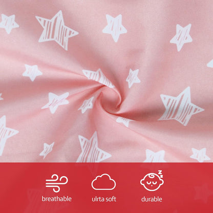 2 Pack Nursing Pillow Cover Grey and Navy for Infant, Snug Fits Boppy Nursing Pillows, Breastfeeding Nursing Pillow Slipcovers Super Soft, for Breastfeeding Moms, Pink & Gray Star