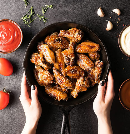 Cast Iron Skillets 3 Piece Set, Chefs Pan, Pre Seasoned Cast Iron Skillets, 6, 8 & 10 Inches, Easy Use in the Oven, Stove, Grill, or Campfire, Black