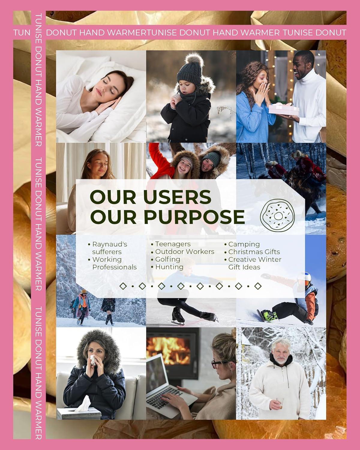 Hand Warmer Rechargeable,  Portable Heater, 3 Heat Settings, 4000Mah Reusable Portable Pocket Heater,Double-Sided Hot Hands for Raynaud'S, Golf,Hunting, Stocking Stuffers