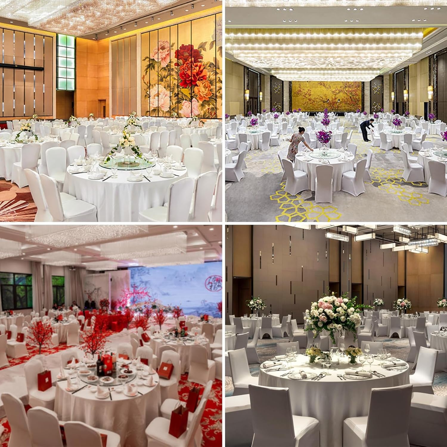 2 Packs White round Tablecloth 70 Inches White Polyester Table Cloths Circle Stain and Wrinkle Resistant Tablecloths for round Tables Washable Fabric Table Covers for Wedding Banquet Parties