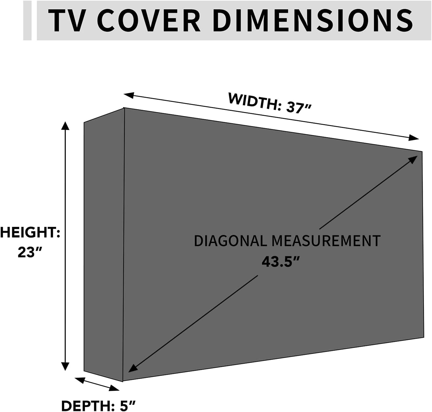 Outdoor TV Cover for 36 to 38 Inch with Openable Front Flap for Watching TV, Convenient Use without Remove, Durable TV Cover with Free Cleaning Cloth