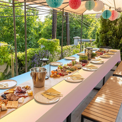 3 Pack Pastel Rainbow Plastic Tablecloth Party Decorations, Pastel Disposable Table Covers for Rectangle Tables, Rainbow Table Cloth for Birthday Baby Shower Wedding Party Supplies, 54X108Inch