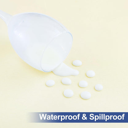 2 Pack Rectangle Table Cloth, Elastic Fitted Fabric Tablecloth Fits for 5 Foot Folding Tables, Washable Table Cover for Picnic, Camping, Indoor & Outdoor (Cream Yellow, 30" X 60")