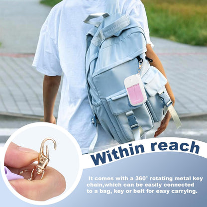 Hand Sanitizer Spray Case for Touchland,Silicone Case with Keychain for Power Mist and Glow Mist1 Fl Oz(White),Travel Size