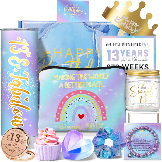 13Th Birthday Gifts for Girls, Gift for 13 Year Old, 11 PCS Unique 13Th Birthday Gift Ideas for Daughter, Niece, Granddaughter, Happy 13 Bday Present for Her, 13Th Teenager Bday Present