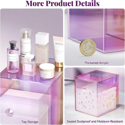 Clean Skin Club Face Towels Holder - Stackable Acrylic Organizer Compatible with Clean Skin Club Towel XL, Bathroom Vanity Holder, Dustproof Multipurpose for Makeup, Skincare, Colorful