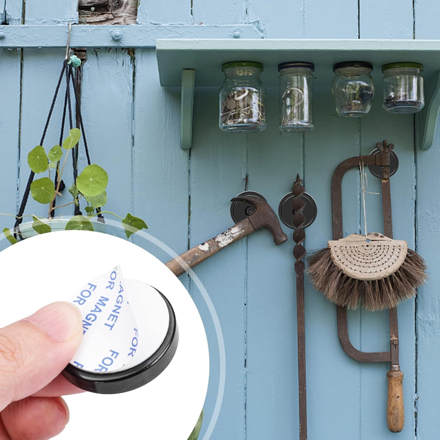 Magnets with Holes, 110 Lb+ Waterproof Strong Neodymium Cup Disc Magnets with Screws for Wall Mounting, Lifting Tools - Pack of 6