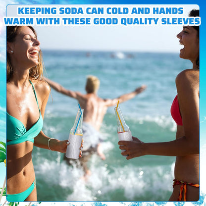 200-Count Insulated Neoprene Can Cooler Sleeves for Sublimation - Versatile Beverage Covers for Events and Celebrations