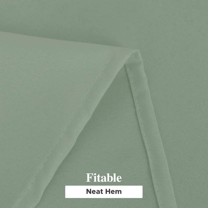 Sage Green Rectangle Tablecloths - 6 Pack, 70 x 120 Inches - Wrinkle and Stain Resistant Polyester Covers for Weddings, Parties, Banquets, and Formal Events