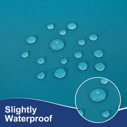 2 Packs Rectangle Fitted Tablecloth, 6 Foot Washable Fabric Table Cloth, Waterproof Polyester Table Cover for Party, Trade Show, Outdoor and Indoor (Teal, 30" X 72")