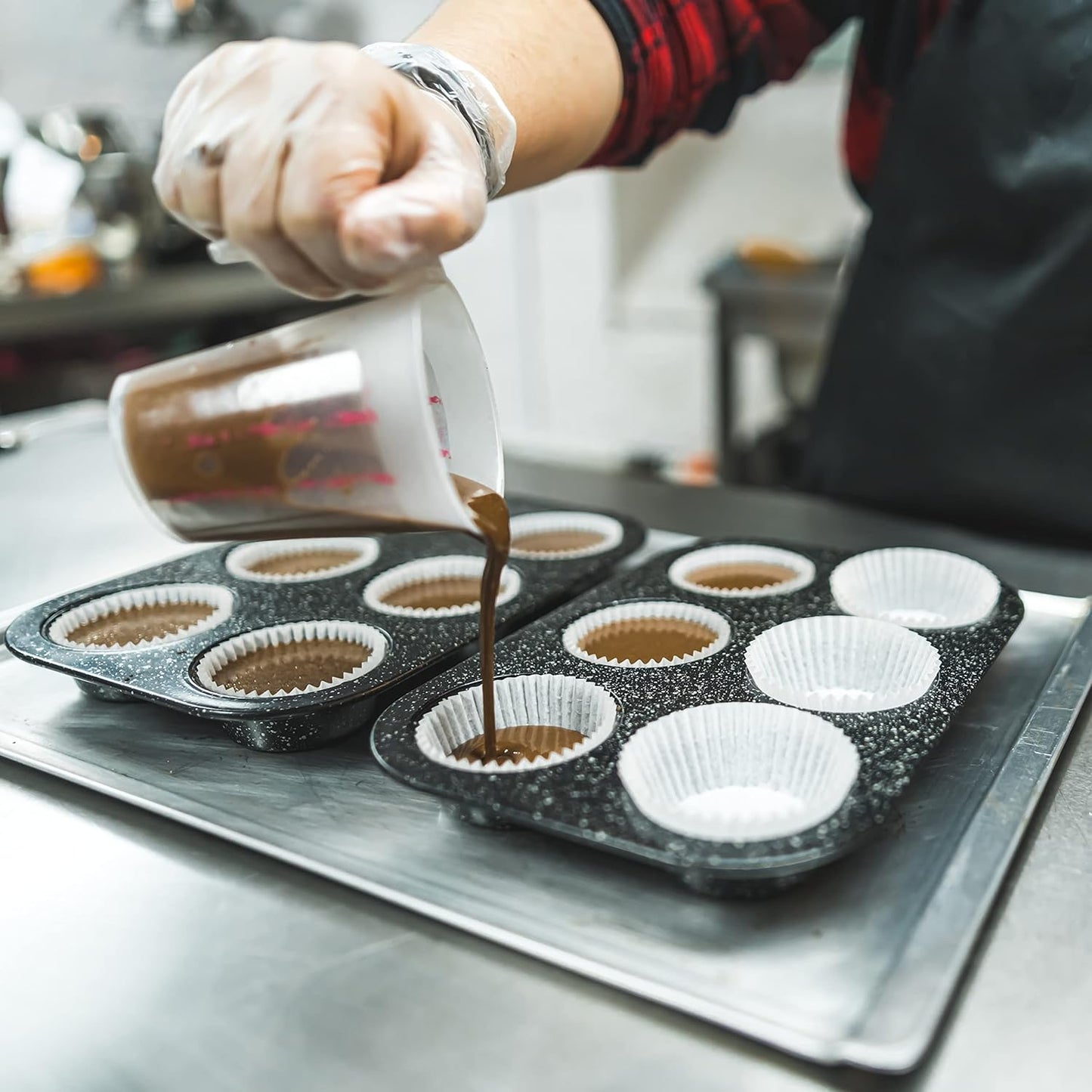 Non-Stick 200Pcs Standard Cupcake Liners and  Non-Stick 400Pcs Mini Cupcake Liners