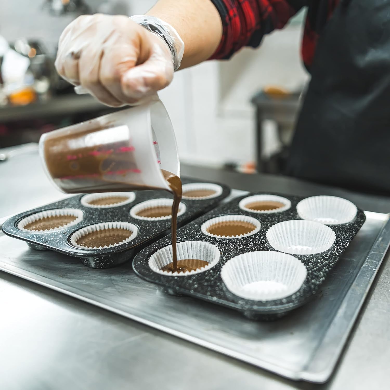 Non-Stick 200Pcs Standard Cupcake Liners and  Non-Stick 400Pcs Mini Cupcake Liners