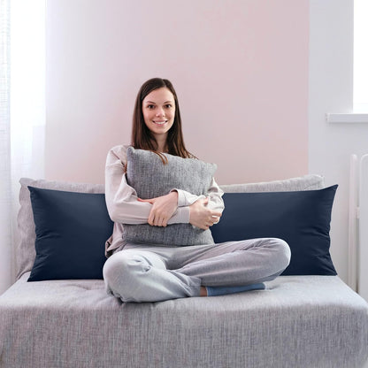 Full Body Pillow for Adults (Navy, 20 X 54 Inch), Long Pillow Insert for Sleeping, Ideal for Side Sleepers
