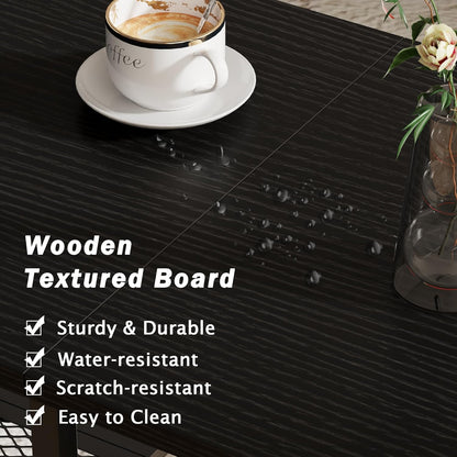 35" Coffee Table with 2 Storage Drawers, Small Coffee Tables for Living Room, Modern Center Table with 2 Tier Shelf, Black