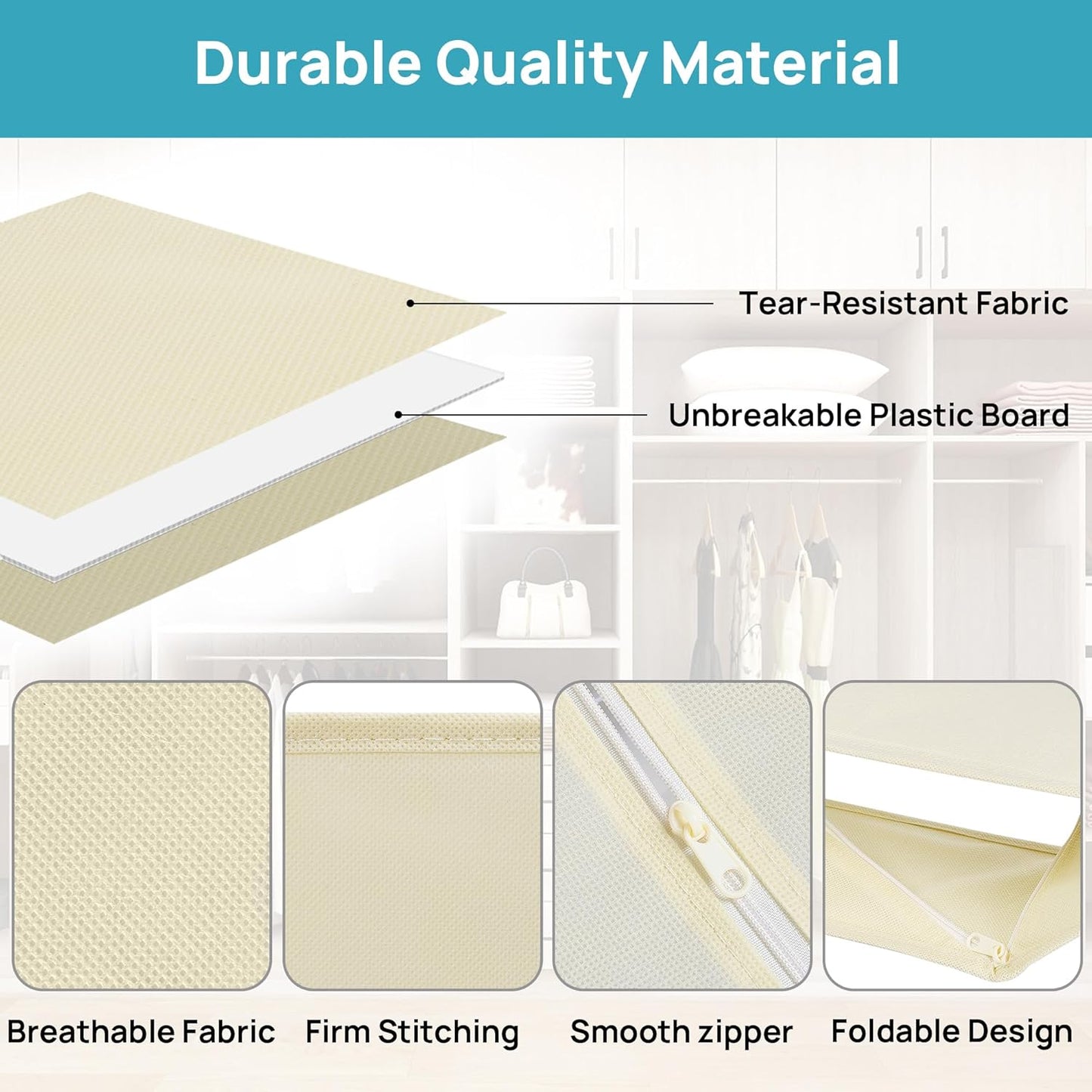 12 Pack Baby Clothes Organizer, Dresser Drawer Organizer for Baby Clothing, Foldable Fabric Closet Drawer Storage Bins, Nursery Dresser Dividers for Bra, Socks, Ties, Scarf