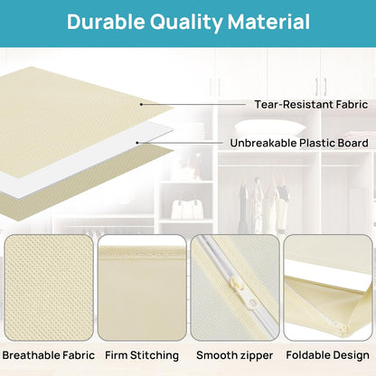 12 Pack Baby Clothes Organizer, Dresser Drawer Organizer for Baby Clothing, Foldable Fabric Closet Drawer Storage Bins, Nursery Dresser Dividers for Bra, Socks, Ties, Scarf