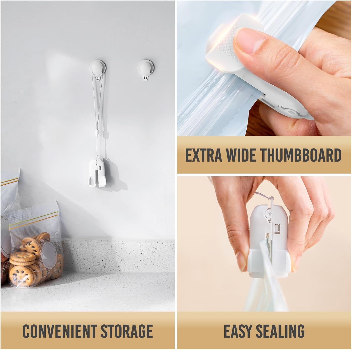 Plastic Heavy Rolling Slide Clip Seal Grip Air Tight Accessories for Vacuum Storage Space Saver Bags