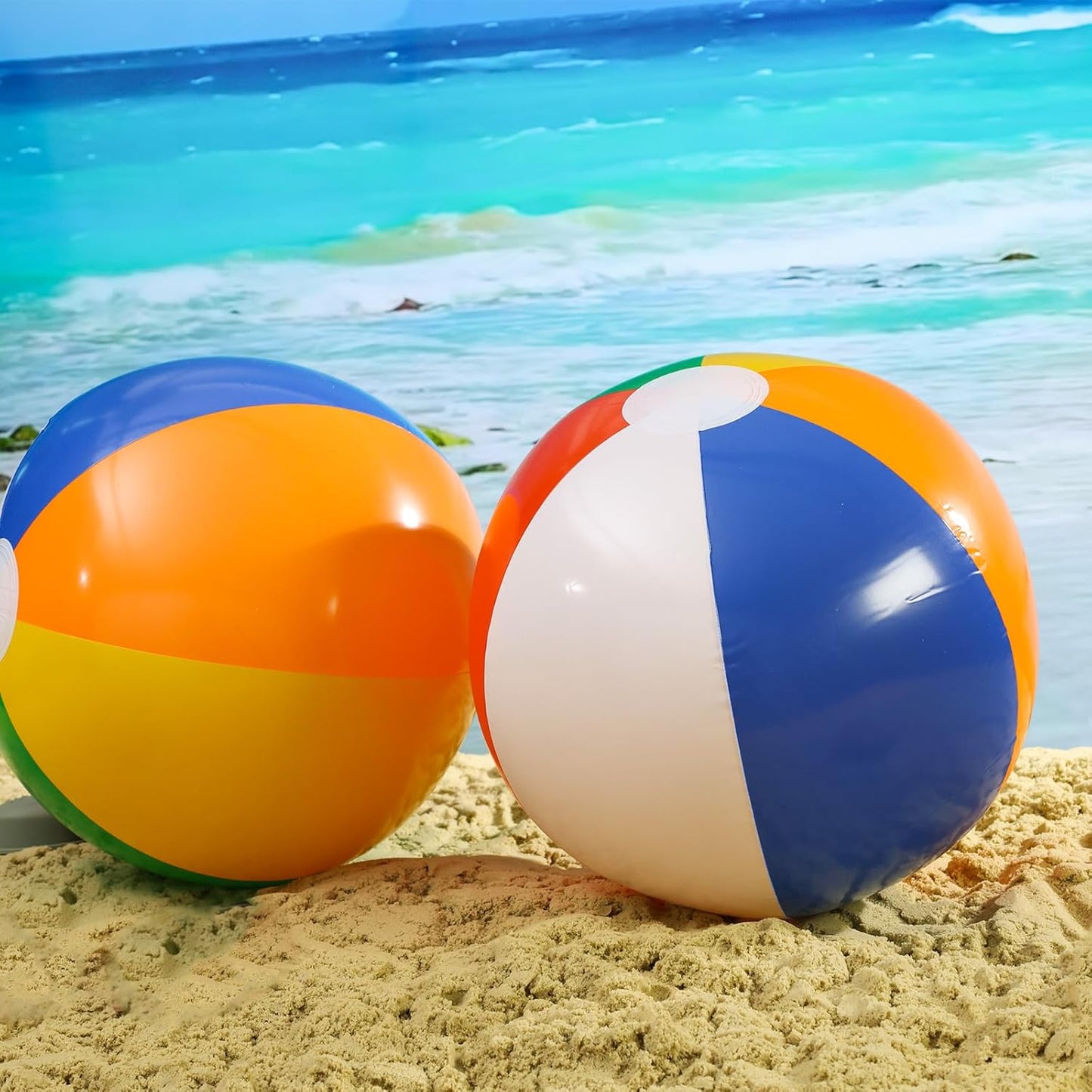 2PCS Large Beach Balls, 42Inche Inflatable Pool Balls Toys for Summer Pool Beach Party