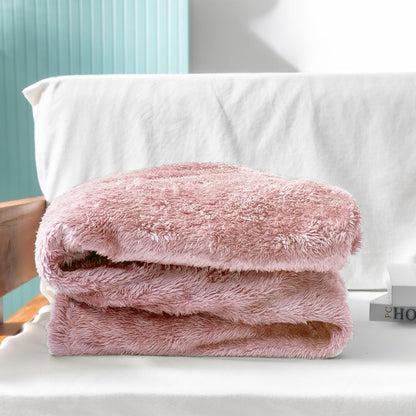 Extra Large Plush Fleece Throw Blanket - Super Soft, Fluffy, and Warm for Year-Round Comfort (50x70 Inches, Pink)