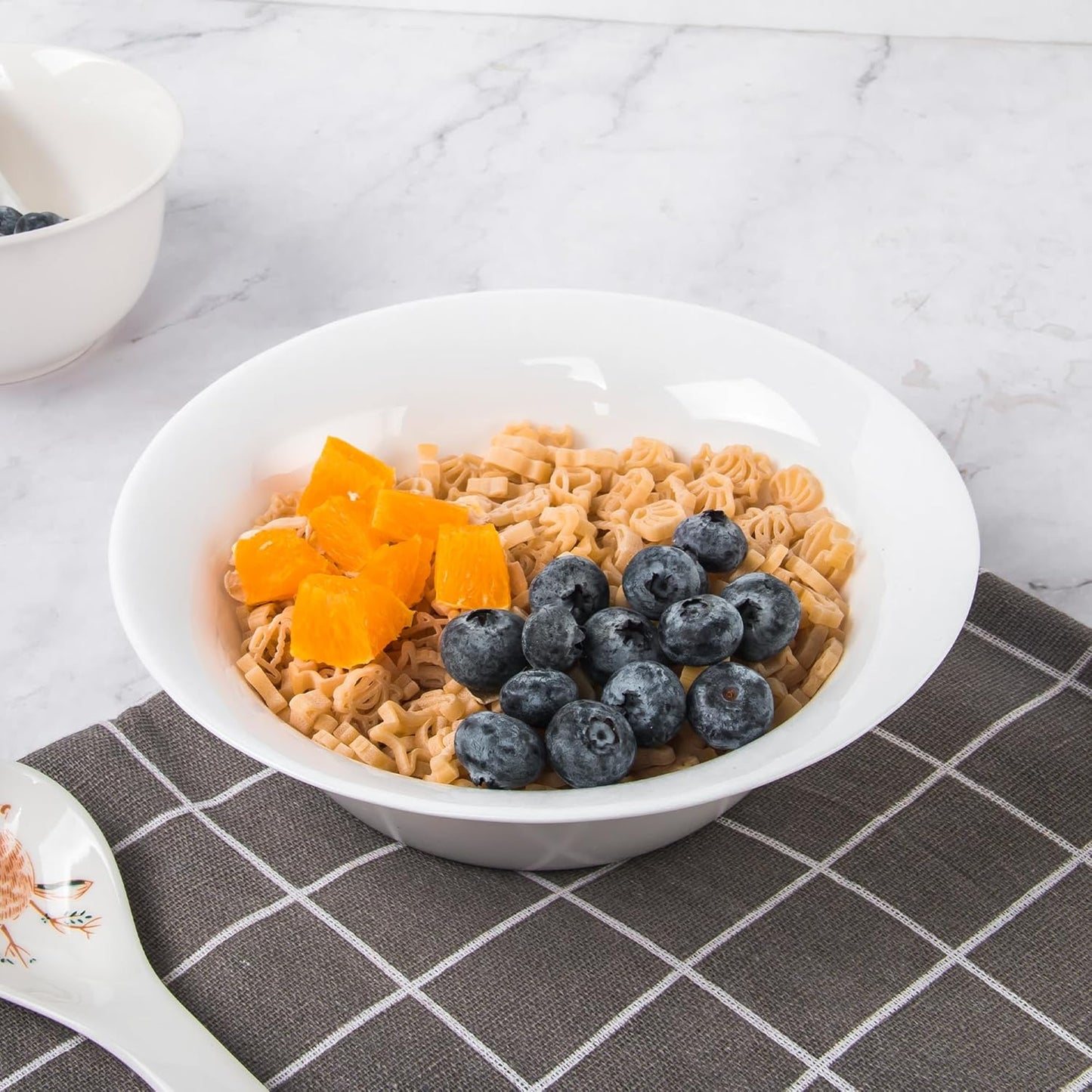 Set of 12 Tempered Glass Soup Bowls, 20 OZ Round Cereal Dishes, Microwave and Dishwasher Safe