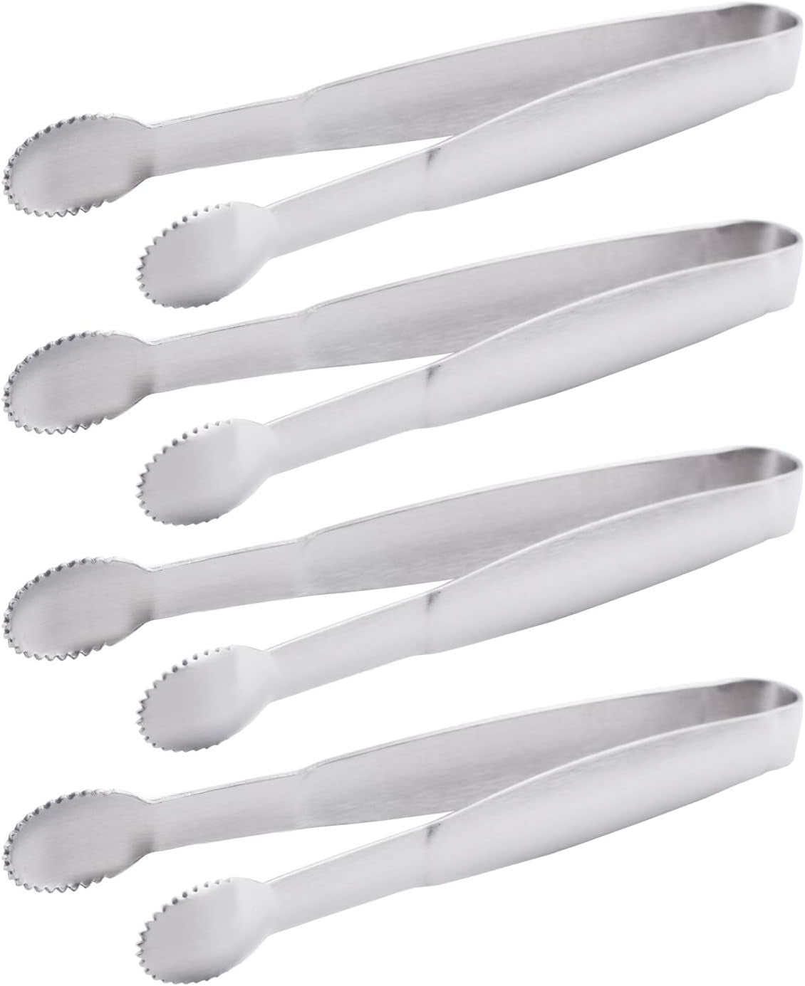 Mini Serving Tongs 5-Inch Stainless Steel Small Appetizer Tongs, Set of 4