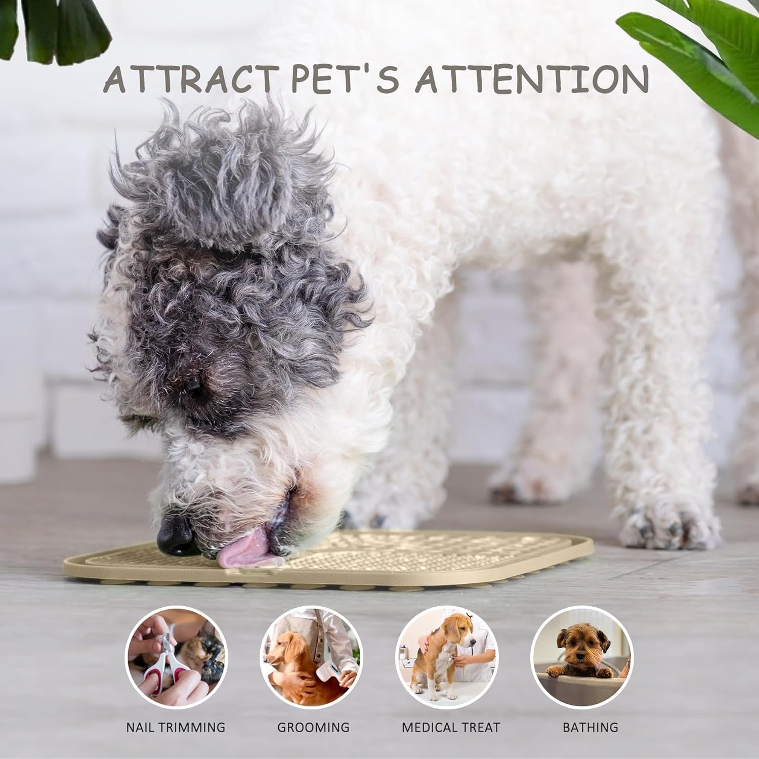 2 Pack Lick Mat for Dogs,Cats,Upgraded 8.5×8.5 Inches Licking Mats with Suction Cups,Slow Feeder Licking Pad for Anxiety Relief and Boredom Reducer,Suitable for Dog Training Set 2