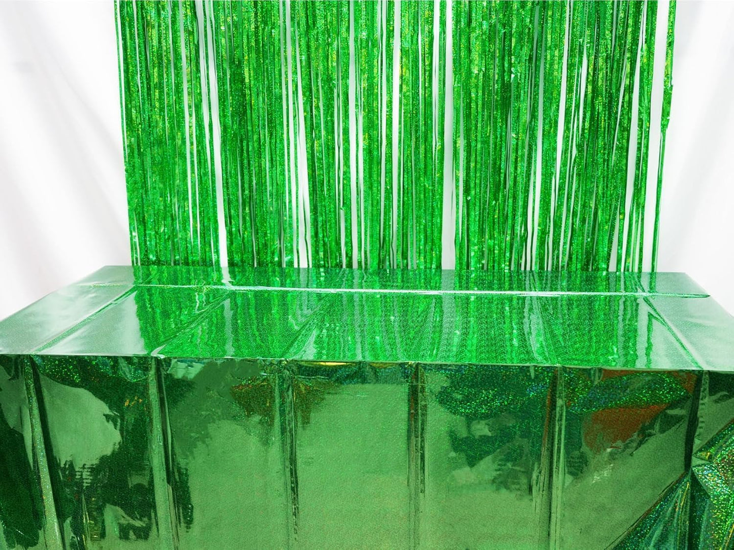 Green Party Table Covers Disposable Tablecloth for St. Patrick’S Day/Birthdays Party/Turtle/Hawaiian Ceremony Decorations Rectangle Tablecover 54'' X 108'' - 2 Packs