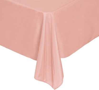 Rectangle Tablecloth 60X102 Inch Washable Polyester Fabric Table Cloth for Wedding Party Dining Banquet Decoration（60X102, Dusty Pink）
