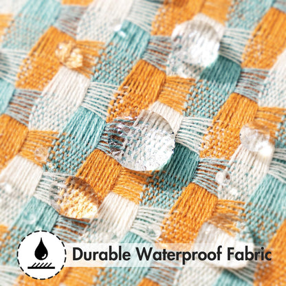 Pack of 2 Outdoor Throw Pillow Covers Decorative Farmhouse Square Waterproof Pillows for Tent Patio Garden Balcony Sofa, 12X20 Inch Orange Green