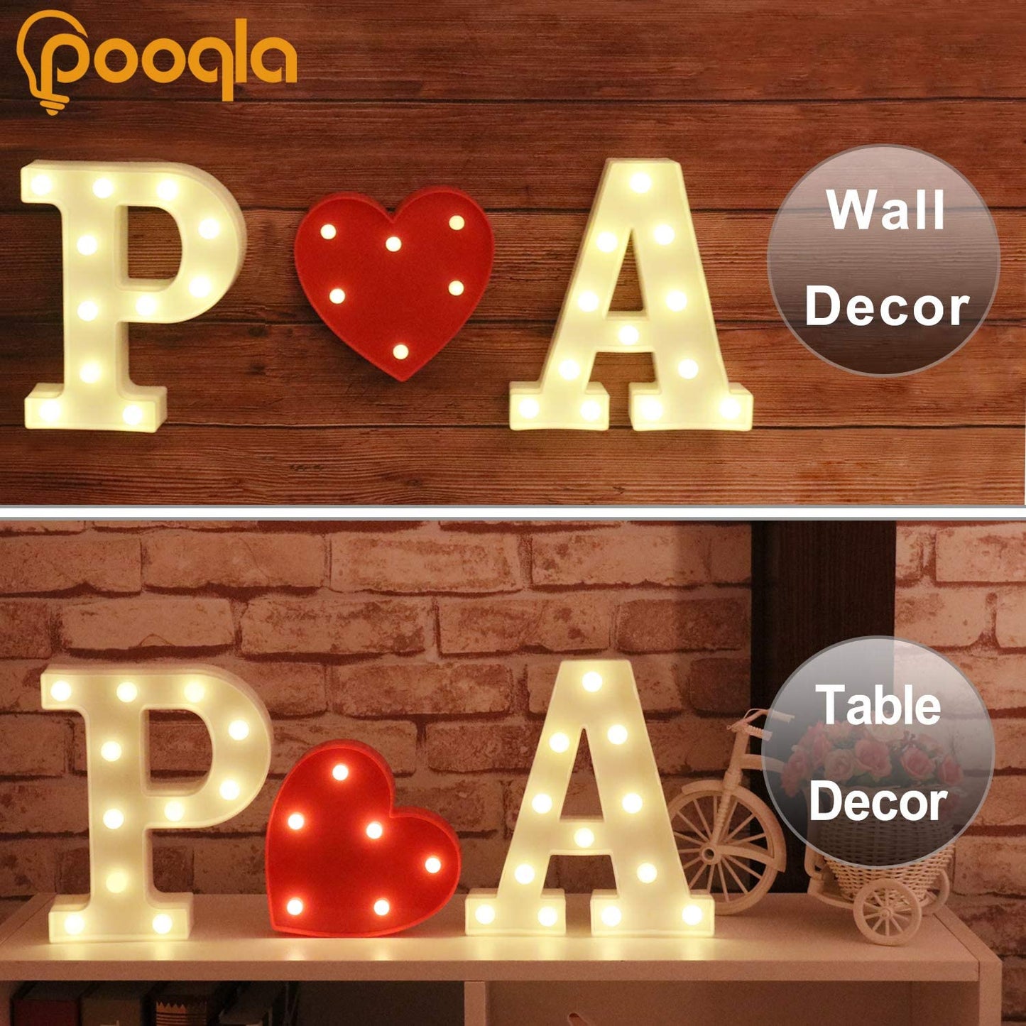 LED Marquee Letter Lights Sign, Light up Alphabet Letter for Home Party Wedding Decoration A