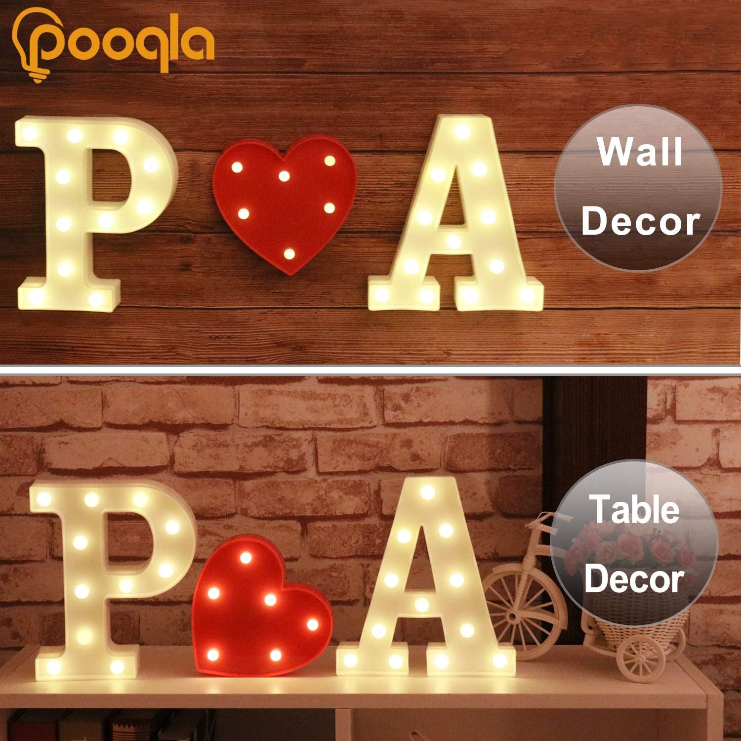LED Marquee Letter Lights Sign, Light up Alphabet Letter for Home Party Wedding Decoration A