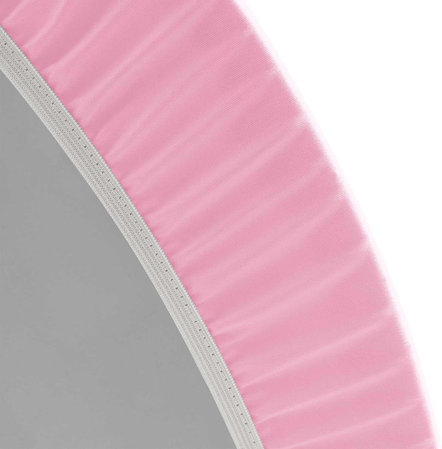 Fitted round Table Cloth, Reversible Waterproof Stain Resistant Elastic Stretch Tablecloth, Wipe Clean Table Cover for Outdoor/Indoor Use, Fits round Tables up to 40" - 44" Diameter, Baby Pink