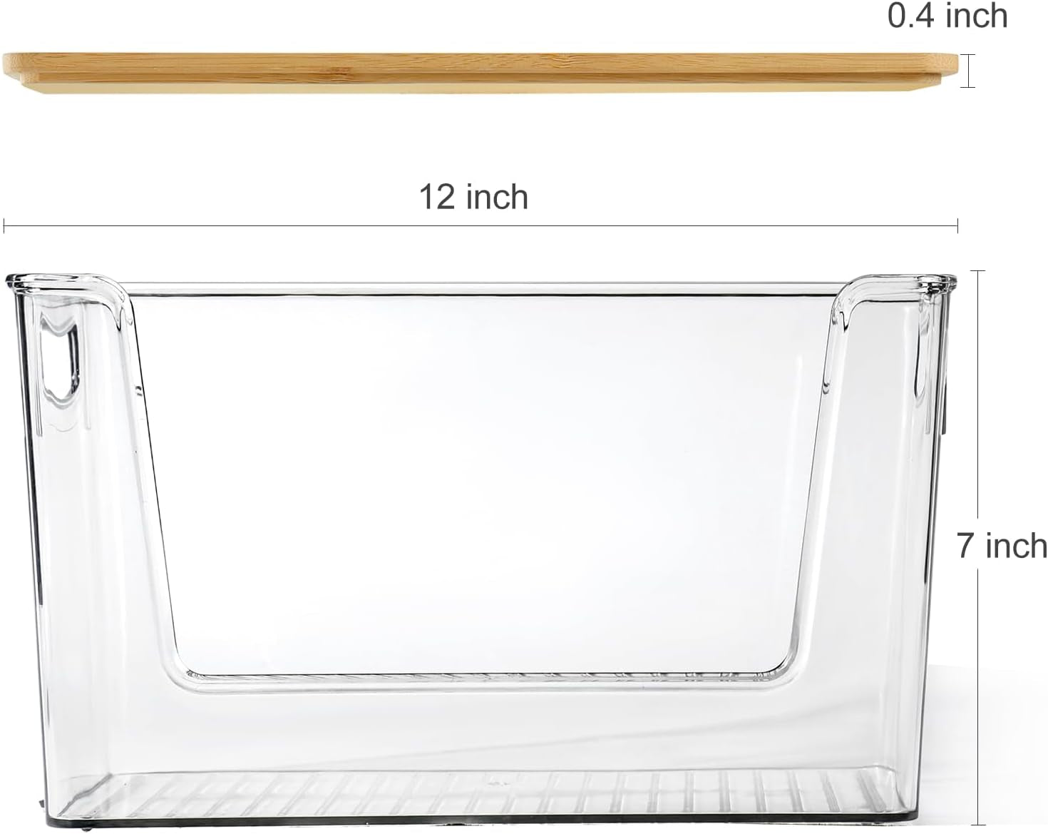 Pantry Organizers Storage, 2 Pack Stackable Kitchen Counter Bins for Onion Potato Garlic, Fruit Vegetable Produce Storage Space-Saving Countertop Organizer (12" X 7" X7")