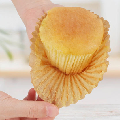 Jumbo Natural Muffin Baking Cups - 300-Count, Odorless, Food-Grade, Enhanced Grease-Proof Paper