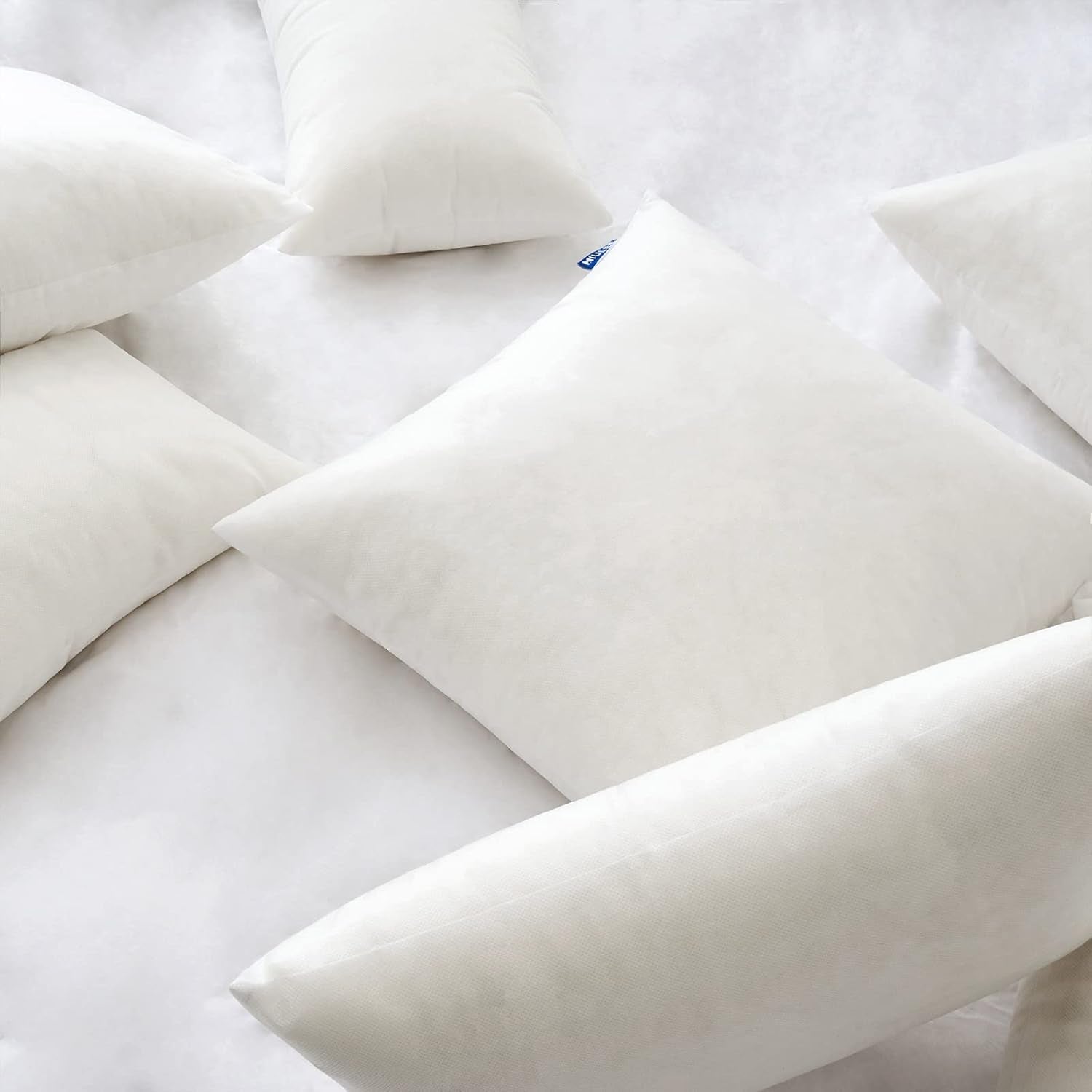 Velvet Soft Solid Decorative Square Throw Pillow Covers with Pillow Inserts 18X18 Set of 2