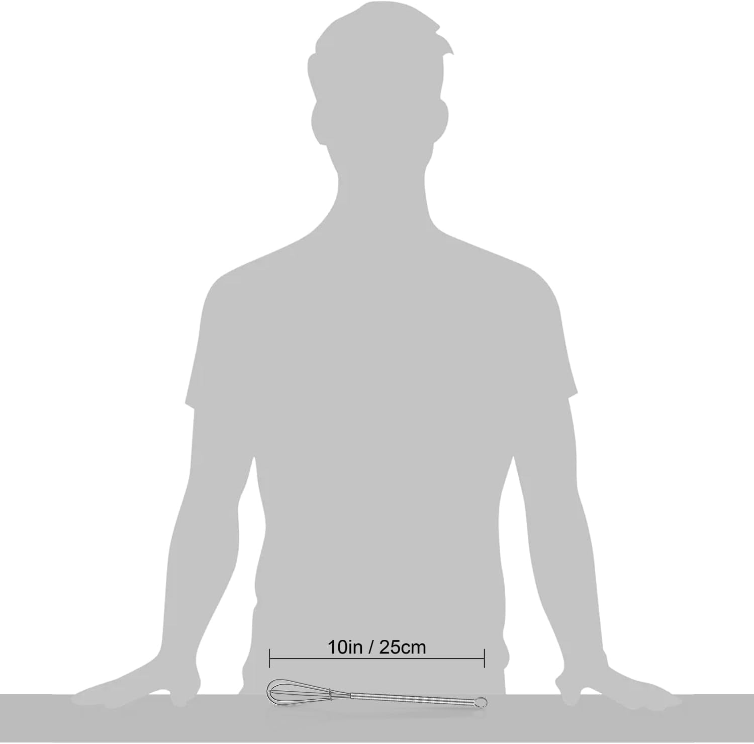 Long Small Whisks Skinny Little Whisk 10 Inch Tiny Mini Whisk with Long Handle for Mixing Sauces, Coffee, Cooking,Beating, Blending Ingredients,