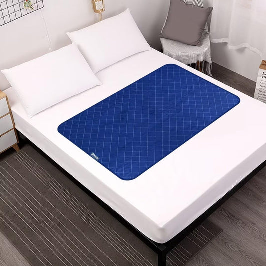 Waterproof Mattress Pad 34"X52", Incontinence Bed Pads Washable, Slip Resistant Washable Underpads, Absorbent Reusable Protector for Bedwetting, Children, Pets, Seniors, Navy