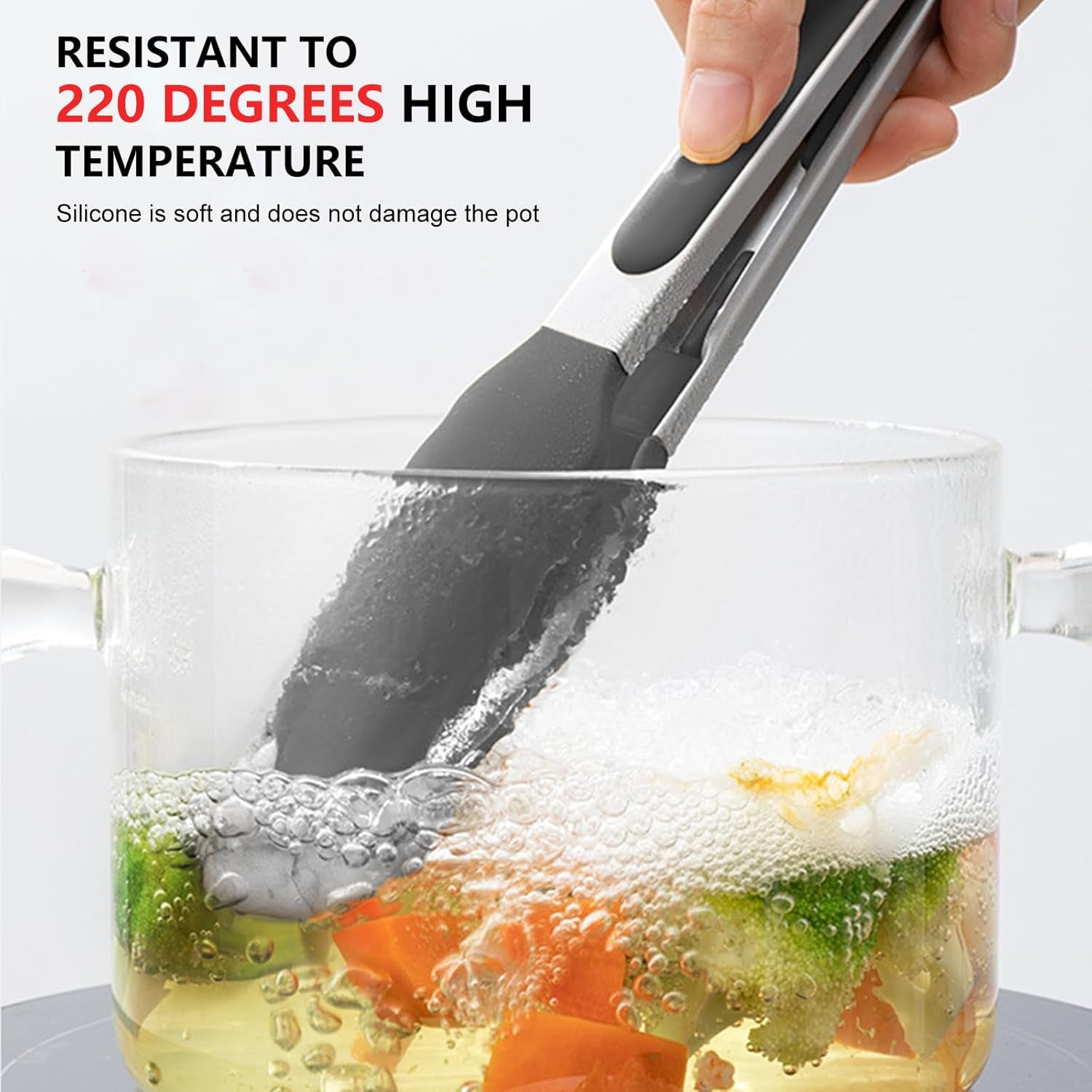 4 Pack Silicone Spatula and Grilling Tongs Kitchen Utensils with Silicone Brush Heat Resistant Bpa-Free Rubber Spatula for Scraping, Baking, Cooking, Mixing-Black