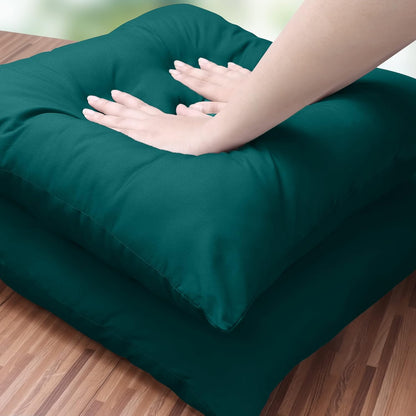 Throw Pillows Insert (Pack of 2, Dark Teal) - 18 X 18 Inches Bed and Couch Pillows - Indoor Decorative Pillow